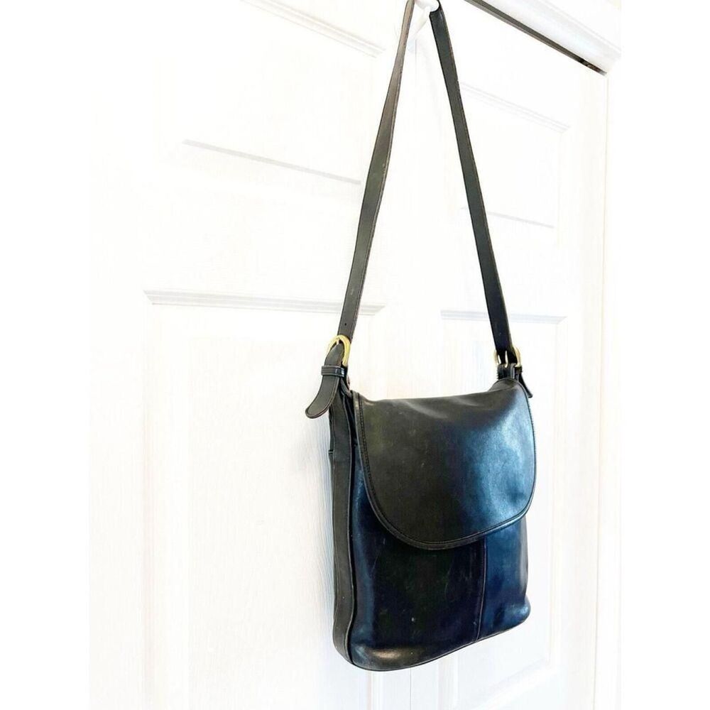 Vintage Coach Women's Flap Black Bag Whitney - Picture 6 of 8